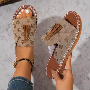 Sapatilha Carioca — Estampada com franja